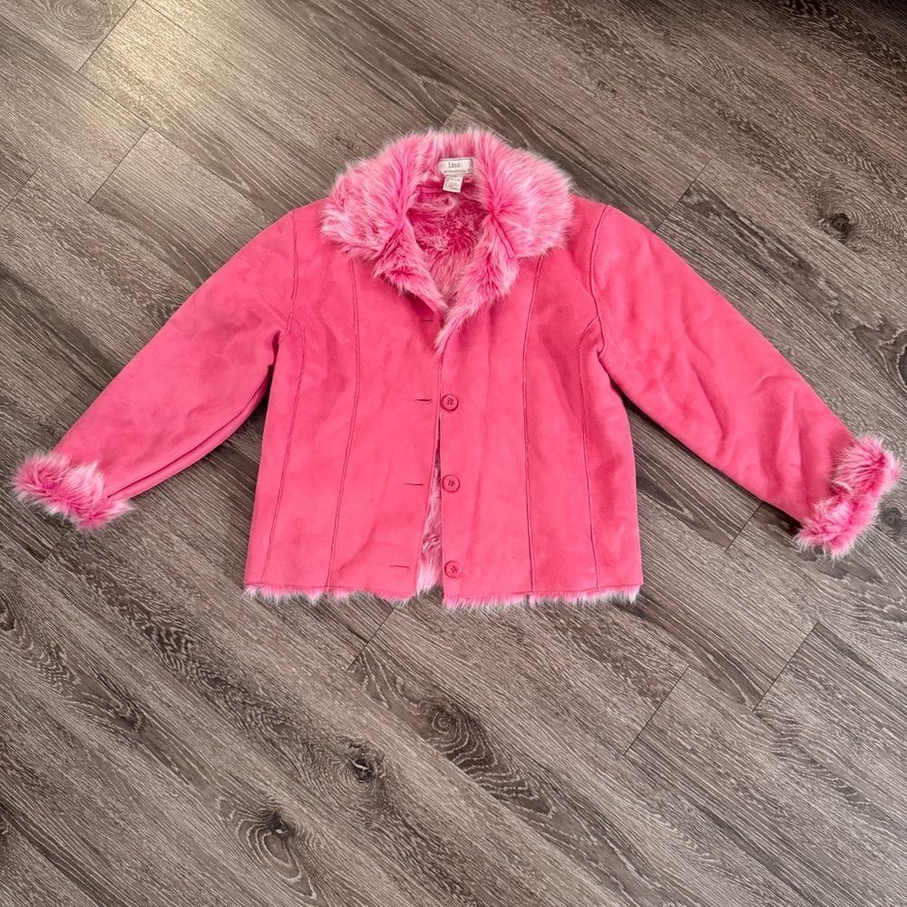 Lisa International Y2k faux fur jacket